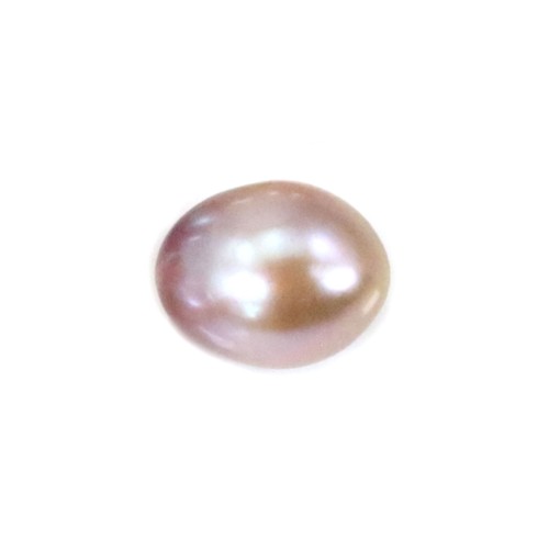 Perla coltivata d'acqua dolce, semi-perla, viola, pera, 7-7,5 mm x 1 pz