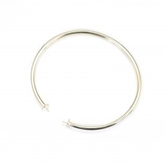 925 sterling silver 70mm flexible bangle for half-driled beads x 1pc