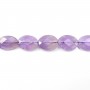 Clear Amethyst Faceted Oval 16x20mm x 40cm