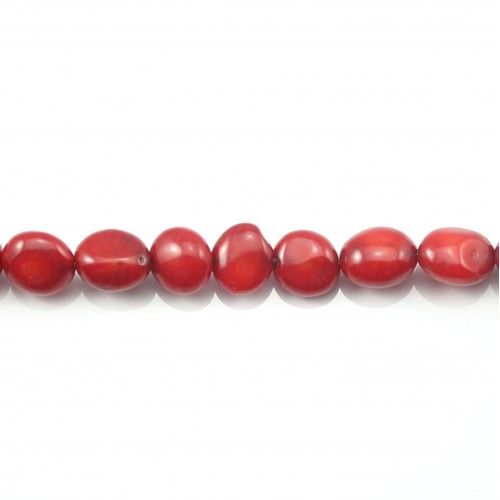 Bamboo mer teinte rouge Baroque Rond Plat