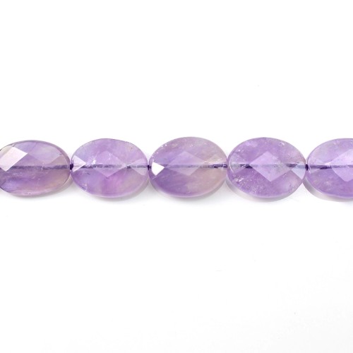 Amethyst Clear Oval Facet 18x25mm x 1pc