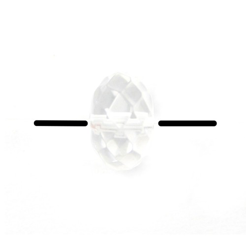 Cristal de roca facetado Rondelle 3x6mm x 10 piezas