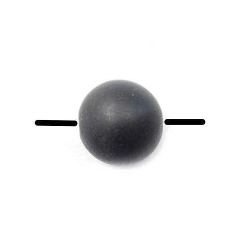 Agata nera opaca rotonda 8 mm x 6 pezzi