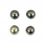Tahitian cultured pearl, half-round, 8-9mm x 4pcs