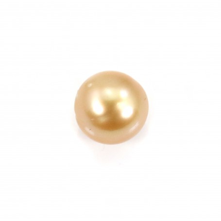 South Sea Pearl, gold, round, 10-10.5mm x 1pc