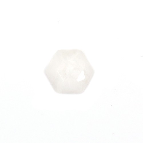 Cabochon Gemstone Moonstone hexagon faceted 10mm x 1pc
