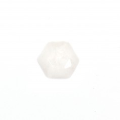Cabochon di pietra di luna esagonale sfaccettato 10mm x 1pc