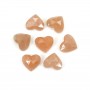 Cabochon Gemstone sun heart faceted 9x10mm x 1pc