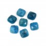 Apatite square faceted cabochon 9mm x 1pc