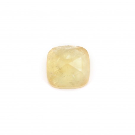 Square faceted Citrine cabochon 9mm x 1pc