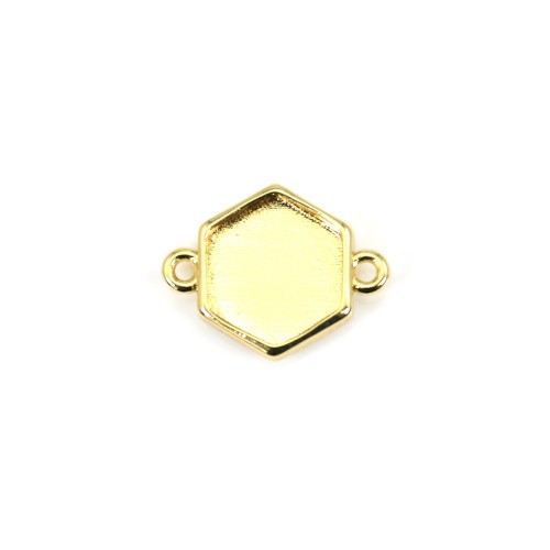 Abstandshalter für 10mm Hexagon Cabochon - Vergoldet x 1St