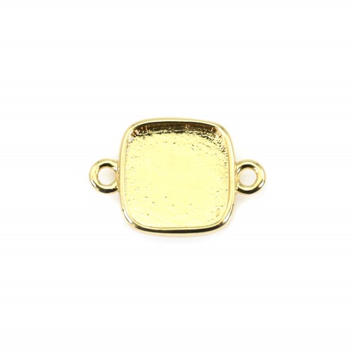 Spacer for 9mm square cabochon - Gold-colored x 1pc