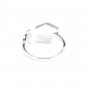 Verstellbarer Ring für sechseckige & runde Cabochons - 925er Silber x 1Stk