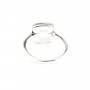 Verstellbarer Ring für quadratischen Cabochon 9mm - 925er Silber x 1Stk