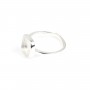 Adjustable ring for 9mm square cabochon - Silver 925 x 1pc