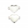 Spacer for heart cabochon 9x10mm - Silver 925 x 1pc