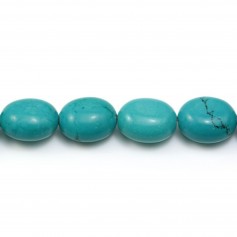 Turquoise reconstituted oval 11x13mm x 4pcs