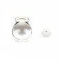 Ring für rechteckigen & runden Cabochon - 925er Silber x 1St