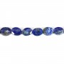 Lapis lazuli oval facetté sur fil 6x8mm x 40cm