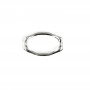 Oval Stylized Ring Charm 9x15mm - Silver 925 x 1pc