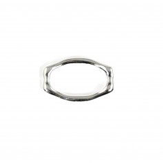 Breloque anneau ovale stylisé 9x15mm - Argent 925 x 1pc