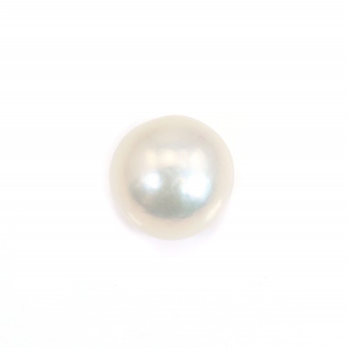 Perla cultivada de agua dulce, blanca, semirredonda, 11-12mm x 1ud