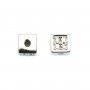 Perle Intercalaire cube 4mm - oxyde de zirconium & Argent 925 rhodié x 1pc