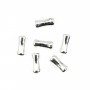 Bamboo tube bead 3x6mm - Silver 925 x 6pcs