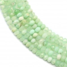 Green opal faceted roundel 2x3mm x 40cm