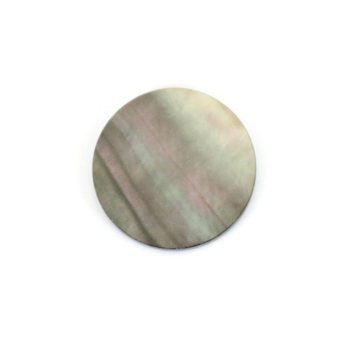 Cabochon Mother-of-Pearl round flat 8mm x 1pc