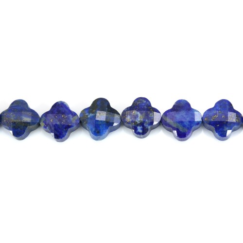 Lapis Lazuli clover faceted 10mm x 39cm