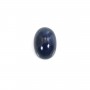 Cabochon Heated Sapphire oval crimp 5x7mm x 1pc
