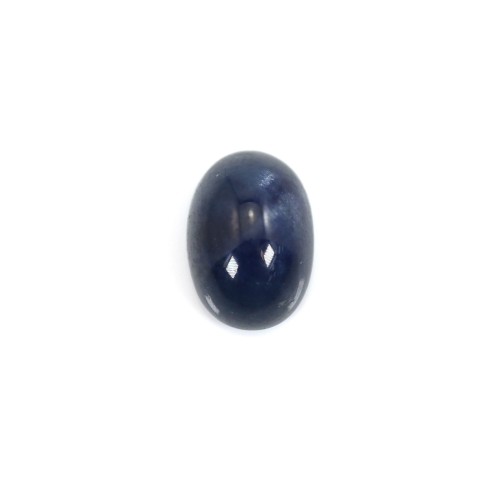 Cabochon Heated Sapphire oval crimp 5x7mm x 1pc