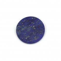 Cabochon lapis lazuli, rond plat 12mm x 1pc