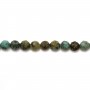 African turquoise, in round faceted shape, 3mm x 40 cm