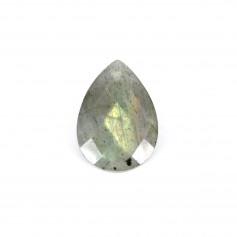 Labradorite, in faceted drop shaped, 13 * 18mm x 1pc