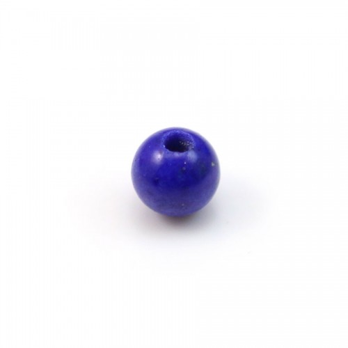 Lapis lazuli round half drilled 4mm x 2pcs