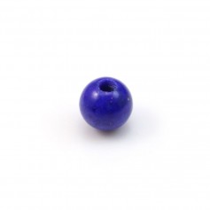 Lapis lazuli redondo semi-perfurado 4mm x 2pcs