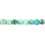 Round faceted Peruvian turquoise 3mm x 39cm