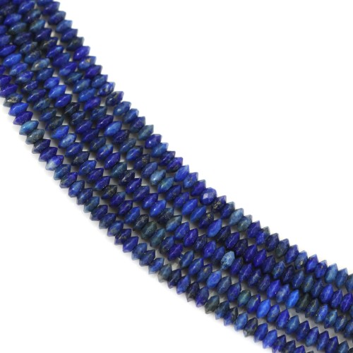 Lapis Lazuli abacus roundel 1x2.5mm x 40cm