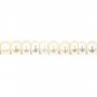 White oval freshwater pearls 4-4.5mm x 40cm