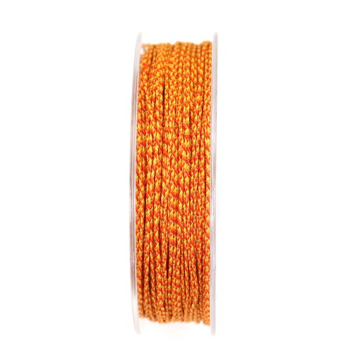 Fil polyester multicolore orange 0.9mm x 30m