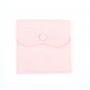 Pink velvet button pouch 10x10cm x 1pc