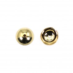 Bead Cap smooth 6mm - Stainless steel 304 gold-plated x 10pcs