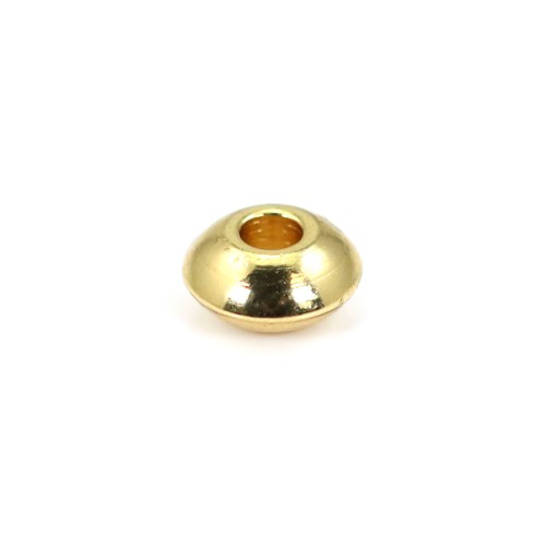 Perle rondelle 3x6mm - Acier Inox 304 doré x 4pcs