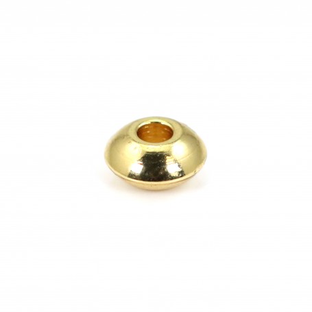 Perle rondelle 3x6mm - Acier Inox 304 doré x 4pcs