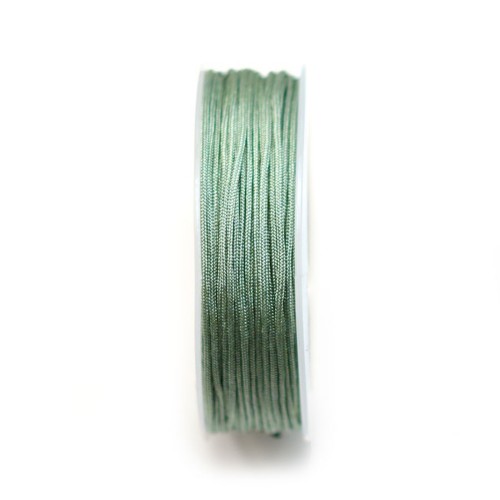Fio de poliéster iridescente verde amêndoa 1,5mm x 15m