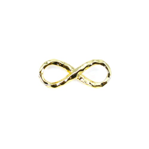 Intercalary the infinity stuck by "flash" gold on brass 5.5x14mm x 5pcs