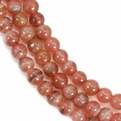 Rhodochrosite round bead strand 5.5-6mm x 40cm