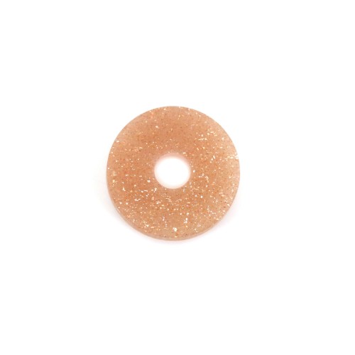 Cabochão donut de pedra solar 10mm x 1pc